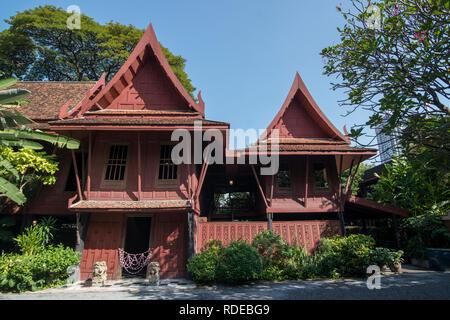 Die Architektur von Jim Thompson Haus am Siam Platz in der Stadt von Bangkok in Thailand in Südostasien. Thailand, Bangkok, November 2018 Stockfoto