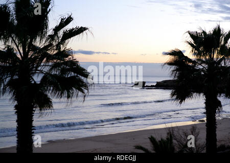 Por do Sol em Santa Eulália, Algarve, Portugal Stockfoto