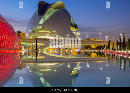 Stadt der Künste und der Scieces (CAC) in Valencia, Spanien Stockfoto