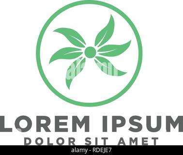 Eco Blatt Natur Star Logo template Vector Illustration, icon-Element isoliert Stock Vektor