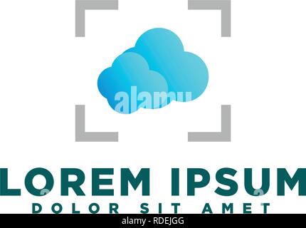 Cloud Kameratechnik kreative logo template Vector Illustration, icon-Element isoliert Stock Vektor