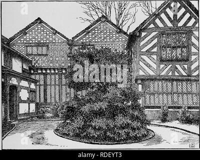. Die Victoria Geschichte der Grafschaft von Lancaster;. Natural History. SALFORD HUNDERT PREDIGER durch einen Graben geschützt, aber es gibt keine Spur von dieser, und die Position des Hauses, nicht weit vom Fluss Irwell auf der Ostseite, nicht die Prob-Fähigkeit des Grabens in existierte sehr groß machen." Der Lancashire und Yorkshire Railway von Bolton nach Manchester und Bury Canal sowohl Pass in der Nähe des Hauses auf der nördlichen Seite.*'* Der Eingang zum Hof auf der Ostseite ist, und die große Halle liegt am südlichen Ende des Westflügels, mit der ehemaligen Küche und spülküche an seinem nördlichen Ende. Stockfoto