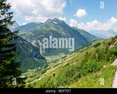 Altdorf, Schweiz: Klausenpass Straße Stockfoto