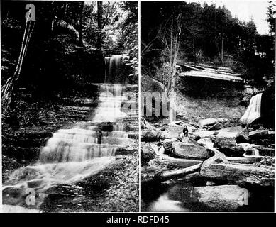 . Ein State Park Plan für New York, mit einem Vorschlag für den neuen Park Anleihe. Parks. CASCADE GLEN, IN DER NÄHE VON MÄHREN FILLMORE GLEN, in der Nähe von Mähren whicli wird nun im Besitz der Cayuga County Historical- schaft. In der Nähe des Dorfes von Mähren gibt es eine große und Interesse - ing Glen, die fillmore Glen getauft wurde. Als junge Millard Fillmore die Hügel und Täler in der Umgebung von Fillmore Glen und der Vereinigung durchstreiften glaubt, es wäre klug, den Glen und seinen Geburtsort in einem Park zu platzieren. Connecticut Connecticut Hügel Hügel, der auf halbem Weg zwischen Ithaka und Watkins befindet, ist die hohe Stockfoto