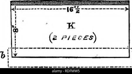 . Ein Handbuch der Bienenzucht. Bienen. Abb. 27. "&Gt; • "-1 Ich Kt fa Stück) Abb. 26. überdachte von l".-ml 17-*^ - müssen genagelt werden und die obere w {Z P/ECE^ Abb. 29. Abb. 28. N und O N vor O, Kante, als auch die äußeren oberen Rand der Seiten K, muss die abgeschrägte Weg bei einem solchen Winkel werden wie al-low O zu flach, wie in der Abbildung der kompletten Struktur liegen. Die Filets, L, M, J, K genagelt werden, wie in der ICH gepunktete Linien b, i^Zoll auf, abb. - 3° - und die gleichen unten, wenn N. Bitte beachten Sie, dass diese Bilder aus gescannten Seite Bilder, die digital für die Lesbarkeit erhöht worden sein können extrahiert werden - Farbe Stockfoto