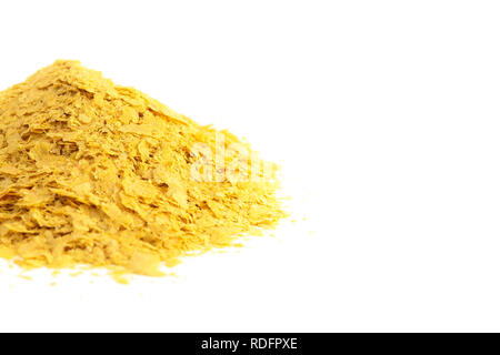 Flocken von Gelben Nährhefe ein Käse ersetzen und Gewürz für vegane Küche Stockfoto