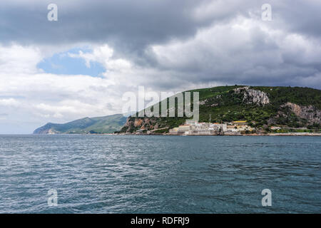 Die Mündung des Flusses Sado in der Nähe von Setúbal, Portugal Stockfoto