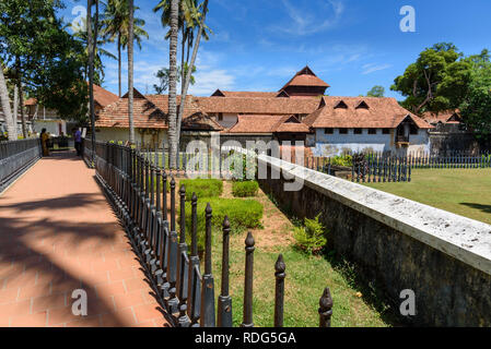 Padmanabhapuram Palace, typische Keralan Architektur, Tamil Nadu, Indien Stockfoto