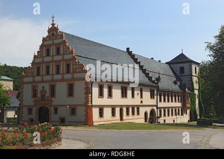 Abtei- und Syndikatsbau Verwaltungsgebäude, Kloster Maria Bildhausen Abtei in Muennerstadt Stockfoto