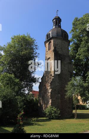 Treppenturm Turm, Kloster Maria Bildhausen Abtei in Muennerstadt, Landkreis Bad Kissingen, Unterfranken, Bayern Stockfoto