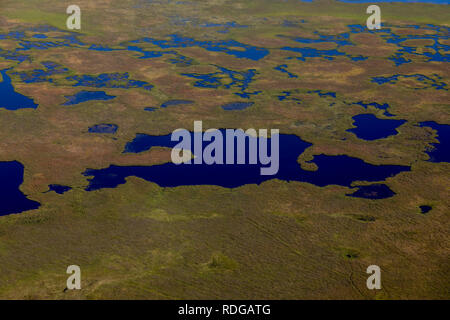 Luftaufnahme von einem Wasserkocher Teich entlang Cook Inlet, Alaska Stockfoto