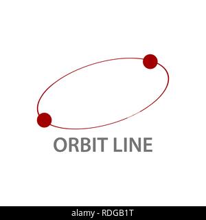 Red orbit line Planet logo Konzept Design. Symbol grafische Vorlage element Vektor Stock Vektor