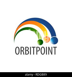 Orbit Punkt logo Konzept Design. Symbol grafische Vorlage element Vektor Stock Vektor