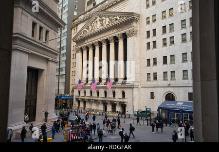 Allgemeine Ansicht GV der New York Stock Exchange, Wall Street, Manhattan, New York, USA Stockfoto
