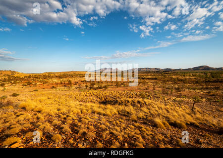 Typische Landschaft der MacDonnell Ranges. Stockfoto