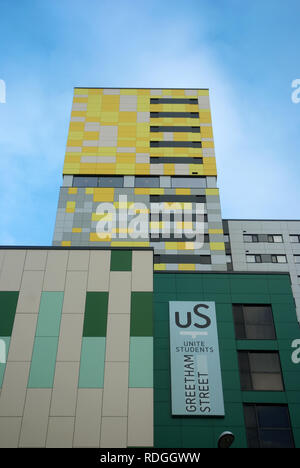 Studentenwohnheim, vereinigt Euch Studenten, Greetham Street, Portsmouth, Hampshire, UK. Stockfoto