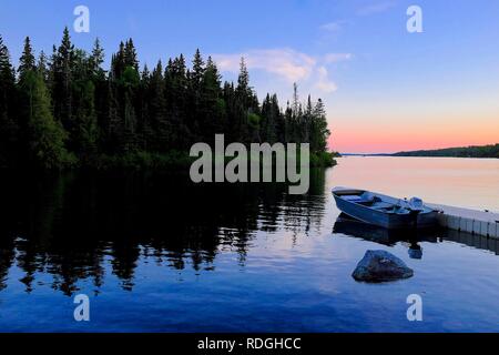 Sonnenuntergang in Isle Royale National Park Stockfoto