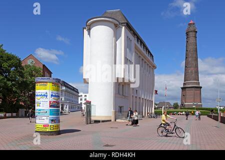 Neuen Leuchtturm, Borkum Insel, eine ostfriesische Insel, Ostfriesland, Niedersachsen Stockfoto