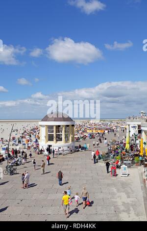 Pavillon am Strand, Insel Borkum, Ostfriesische Inseln, Ostfriesland, Niedersachsen Stockfoto