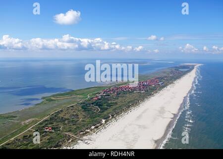 Luftaufnahme, Juist Insel, ostfriesische Insel, Ostfriesland, Niedersachsen Stockfoto