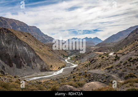 Cajon del Maipo Canyon Landschaft - Chile Stockfoto