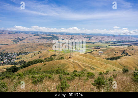 Wandern auf den Hügeln von South San Francisco Bay, San Jose, Kalifornien Stockfoto