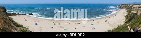 Beliebte Strand am Pazifik Küste in der Nähe der Half Moon Bay, San Francisco Bay Area, Kalifornien Stockfoto