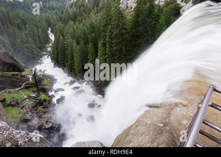 Vernal fällt von oben gesehen, Yosemite National Park, Kalifornien Stockfoto