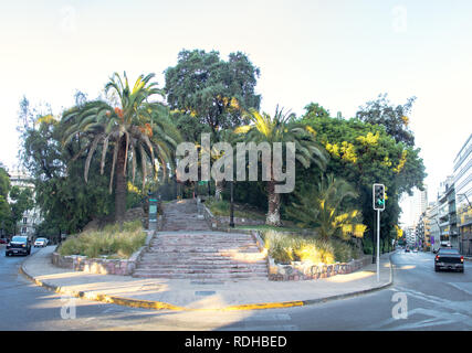 Eingang von Santa Lucia Hill in der Innenstadt von Santiago - Santiago, Chile Stockfoto