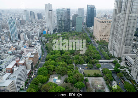 Japan, Insel Honshu, Tokio: Shinjuku Central Park vom Park Hyatt *** Local Caption *** gesehen Stockfoto