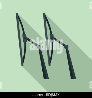 Scheibenwischer Symbol. Flache Darstellung der Scheibenwischer vektor Symbol für Web Design Stock Vektor