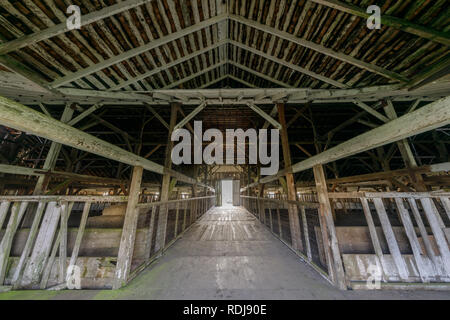 Heubarn in der Pierce Point Ranch in Point Reyes National Seashore. Stockfoto