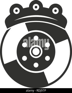 Auto Bremsscheibe Symbol. Einfache Abbildung: Auto Bremsscheibe vektor Symbol für Web Design auf weißem Hintergrund Stock Vektor
