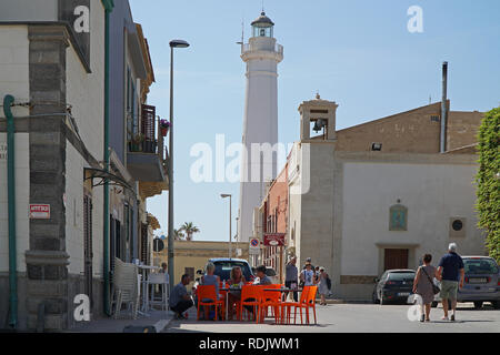 Leuchtturm von Punta Secca oder Faro Di Punta Secca Stockfoto