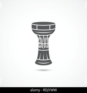 Darbuka Flachbild-Symbol Stock Vektor
