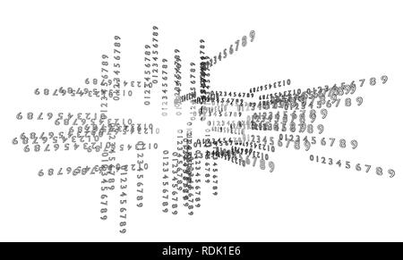 Zusammenfassung Hintergrund bestehend aus Zahlen Stock Vektor