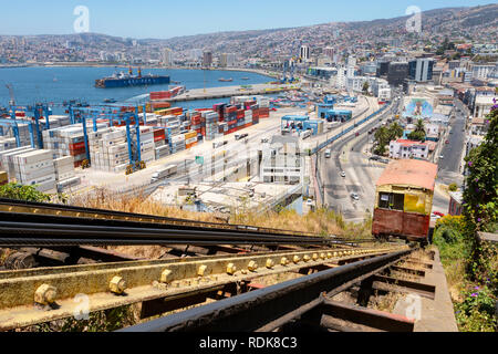 Ascensor Artilleria, Valparaiso, Chile. Stockfoto