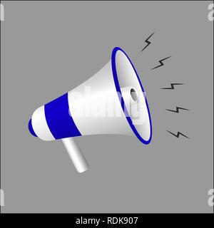 Megaphon isoliert auf weißem Hintergrund. Vector Illustration Stock Vektor