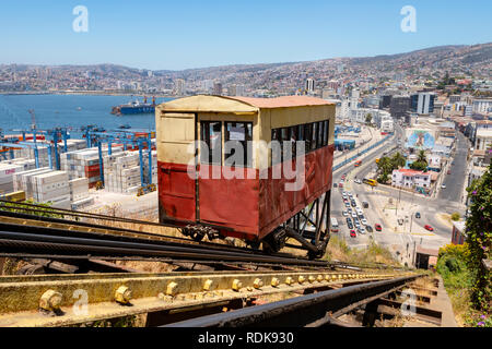 Ascensor Artilleria, Valparaiso, Chile. Stockfoto