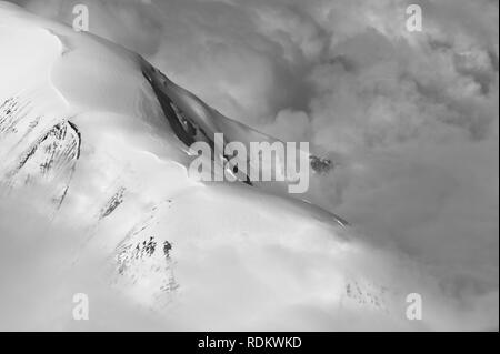 Ein Rundflüge Tour ist eine der schönsten Möglichkeiten, Mount McKinley, Alaska Range, und die umliegenden Gletscher, Denali National Park Stockfoto