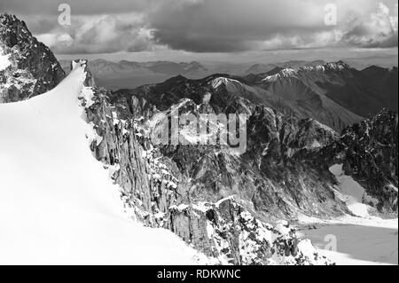 Ein Rundflüge Tour ist eine der schönsten Möglichkeiten, Mount McKinley, Alaska Range, und die umliegenden Gletscher, Denali National Park Stockfoto