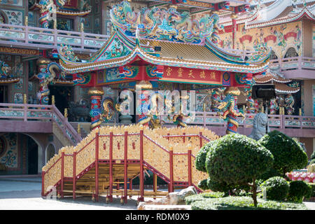Die chinesische Tempel von Thepsathit Phra Kiti Chaloem in der Stadt Ang Sila ordentlich Bang Saen in der Provinz Chonburi in Thailand. Thailand, Chonburi, Keine Stockfoto