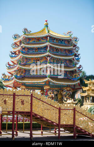 Die chinesische Tempel von Thepsathit Phra Kiti Chaloem in der Stadt Ang Sila ordentlich Bang Saen in der Provinz Chonburi in Thailand. Thailand, Chonburi, Keine Stockfoto