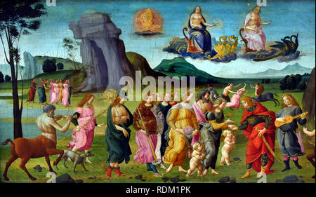 Die Ehe der Thetis und Pelee 1490-1500 von Bartolomeo di Giovanni, (Florenz 1488 et 1501), Italien, Italienisch, Stockfoto