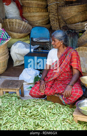 Gemüsemarkt, Devaraja market, Mysore. Mysuru, Karnataka, Indien Stockfoto