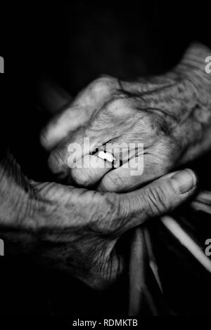 Nahaufnahme von mans Hände Stockfoto