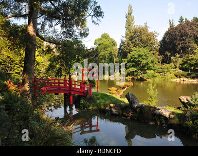 Einen wunderschönen Blick auf den Japanischen Garten in Frankreich Stockfoto