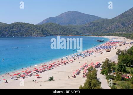 Oeluedeniz Bucht in der Nähe von Fethiye, Türkische Ägäis, Türkische Küste, Türkei Stockfoto