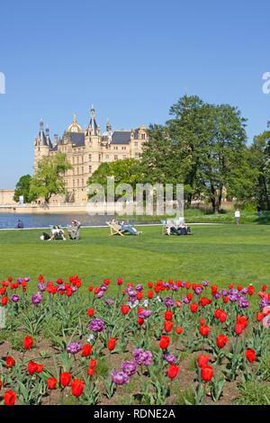 Schloss Schloss Schwerin, Schwerin, Mecklenburg-Vorpommern Stockfoto