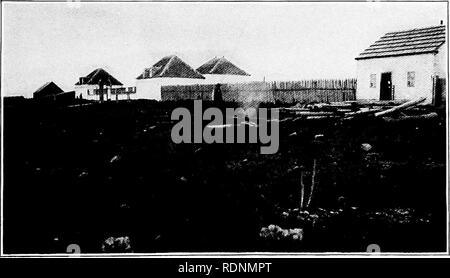 . Die Arktis Wiesen, ein Kanu-Reise von 2000 Meilen auf der Suche nach dem Caribou; wird das Konto einer Reise in die Region nördlich von Aylmer See. Hirsch Jagd. Sonnenuntergang auf Slave River. Fort Auflösung. Bitte beachten Sie, dass diese Bilder sind von der gescannten Seite Bilder, die digital für die Lesbarkeit verbessert haben mögen - Färbung und Aussehen dieser Abbildungen können nicht perfekt dem Original ähneln. extrahiert. Seton, Ernest Thompson, 1860-1946. New York, C. Scribner's Söhne Stockfoto